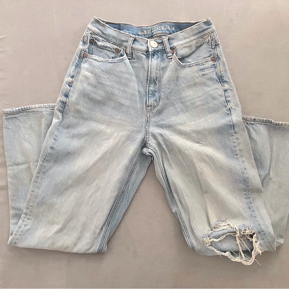 American Eagle Outfitters Distressed 90s Boyfriend Jeans size 2 Long
